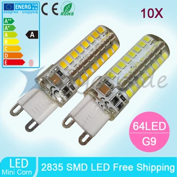 10Pcs Led G9 3014 8W 2835 SMD 64 Leds G9 220V 110V Candle Led G9 Lamp Crystal Silicone Candle light Bulb Free Shipping
10Pcs Led G9 3014 8W 2835 SMD 64 Leds G9 220V 110V Candle Led G9 Lamp Crystal Silicone Candle light Bulb Free Shipping