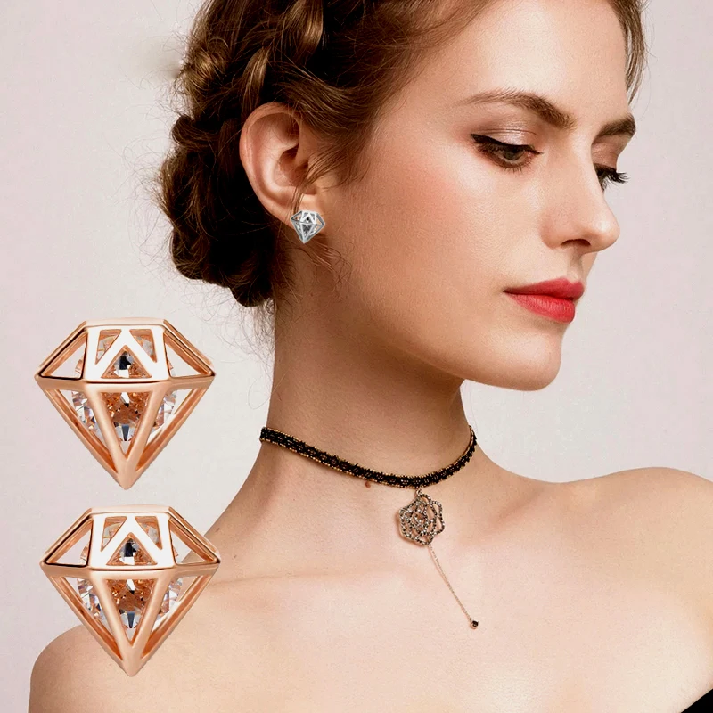SINLEERY Fashion Cubic Zirconia Stud Earrings Rose Gold Silver Color Fashion Earring Women Wedding Jewelry Es776 SSC
SINLEERY Fashion Cubic Zirconia Stud Earrings Rose Gold Silver Color Fashion Earring Women Wedding Jewelry Es776 SSC