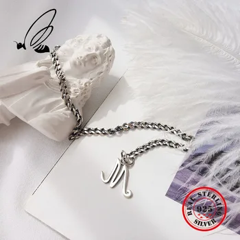 Authentic Real 925 Sterling Silver Letter H/M Bracelet & Bangle Vintage For Women Men Link Chain Bracelets Luxury Fine Jewelry 
Authentic Real 925 Sterling Silver Letter H/M Bracelet & Bangle Vintage For Women Men Link Chain Bracelets Luxury Fine Jewelry