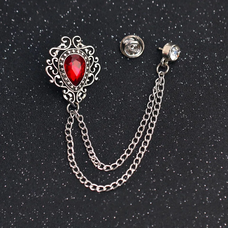 Original Fashion Red Blue Crystal Brooches Pins Badge Gold Chain Medal Brooch Suit Collar Lapel Pin for Men Jewelry Accessories
Original Fashion Red Blue Crystal Brooches Pins Badge Gold Chain Medal Brooch Suit Collar Lapel Pin for Men Jewelry Accessories