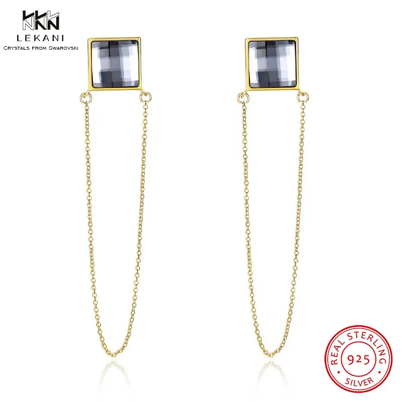 LEKANI Crystals From Swarovski Drop Earring 925 Colorful Personality Crystal Earrings Women's Square Gold Drop Earrings Boutique
LEKANI Crystals From Swarovski Drop Earring 925 Colorful Personality Crystal Earrings Women's Square Gold Drop Earrings Boutique