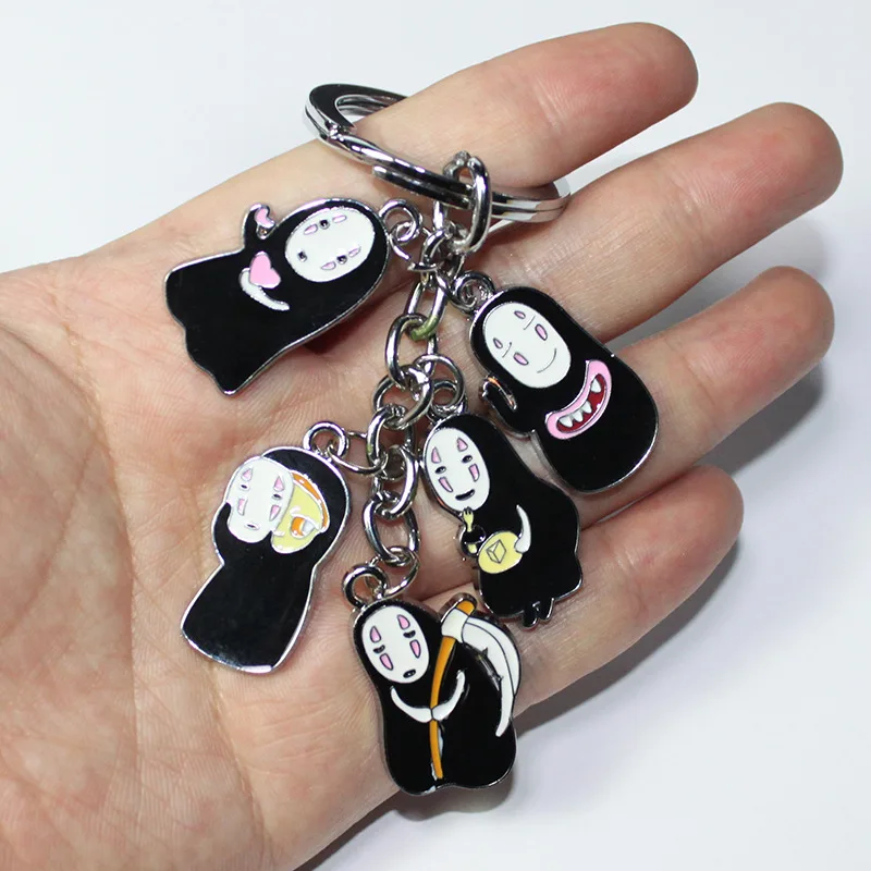 Spirited Away Kaonashi No Face Faceless man Keychain Metal Figures Pendants Key Chains 5 pendant key rings cosplay collection
Spirited Away Kaonashi No Face Faceless man Keychain Metal Figures Pendants Key Chains 5 pendant key rings cosplay collection