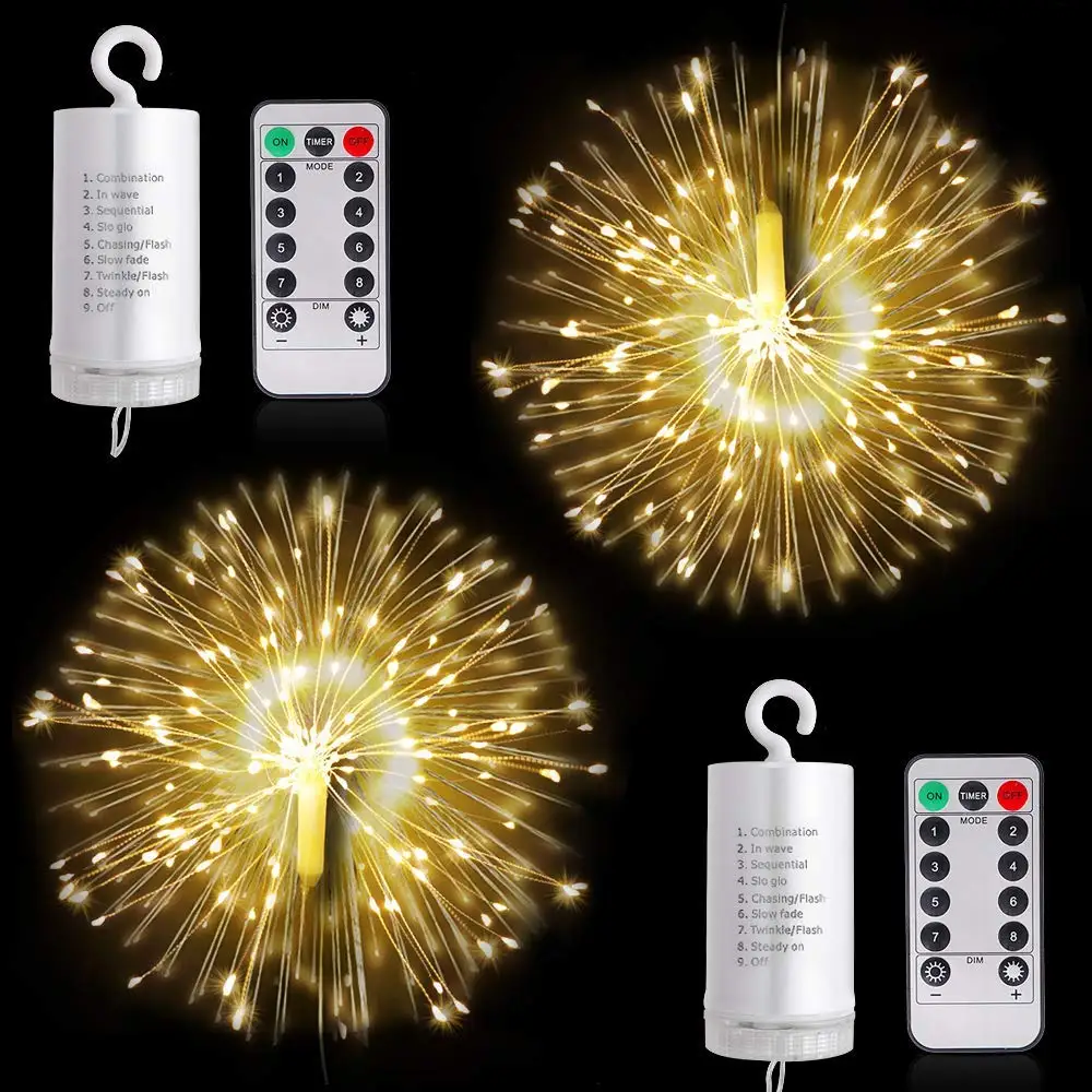 DIY Firework String Lights LED Strip 8 modes Fairy Light USB / 4AA Battery Powered Wedding Party Outdoor Christmas Decoration | Освещение