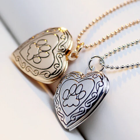New Animal Cat Dog Paw Footprint Memory Photo Frames Heart Pendants Locket Necklaces Pet Jewelry Wholesale 10pcs/lot Hot Sales
New Animal Cat Dog Paw Footprint Memory Photo Frames Heart Pendants Locket Necklaces Pet Jewelry Wholesale 10pcs/lot Hot Sales