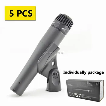 

Free shipping, 5 pcs discount price sale ,shuretype mic SM57 wired dynamic cardioid professional microphone