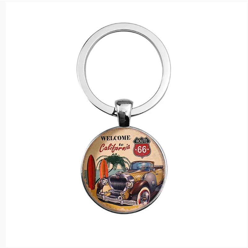 Suteyi New Route US 66 Keychain Glass Dome Jewelry Silver Historic Route 66 USA Keyring Women Men's Keyrings Round Key chains
Suteyi New Route US 66 Keychain Glass Dome Jewelry Silver Historic Route 66 USA Keyring Women Men's Keyrings Round Key chains