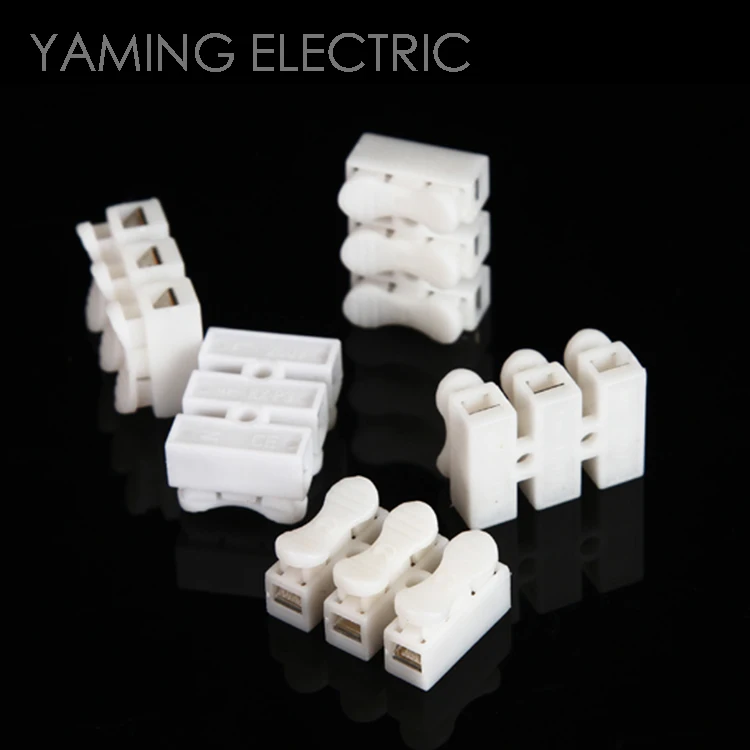 10pcs/bag 3P CH-3 Spring Wire Connector Splice LED Strip Light No Welding No Screw Connector Cable Crimp Clamp Terminal 3 Way
10pcs/bag 3P CH-3 Spring Wire Connector Splice LED Strip Light No Welding No Screw Connector Cable Crimp Clamp Terminal 3 Way