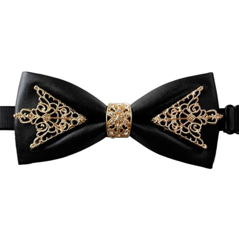 Doux Fashion Pu Leather Men Patchwork Bow Ties Female Necktie Crown black Gold Adult Cravate Homme Wedding Party BowTie For Men
Doux Fashion Pu Leather Men Patchwork Bow Ties Female Necktie Crown black Gold Adult Cravate Homme Wedding Party BowTie For Men