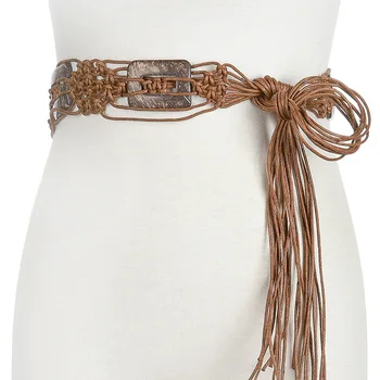 Bohemian Weave Rope Belt For Women Boho Hand Made Personality Beads Lady Creative Design Waist Belts Cinturon Mujer BZ60
Bohemian Weave Rope Belt For Women Boho Hand Made Personality Beads Lady Creative Design Waist Belts Cinturon Mujer BZ60