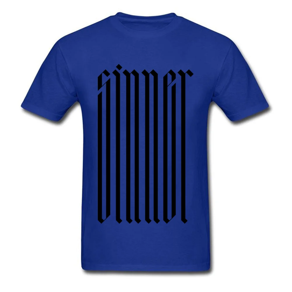 Tops T Shirt SINNER Lovers Day 2018 Fashion Leisure Short Sleeve 100% Cotton O-Neck Adult T-Shirt Leisure Clothing Shirt SINNER blue