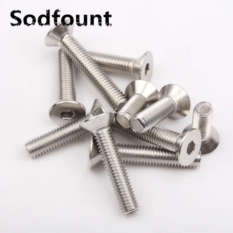 50PCS DIN7991 M6 flat head countersunk head 304 Stainless Steel Hex Socket Head Cap Screw Screw length 10-60mm
50PCS DIN7991 M6 flat head countersunk head 304 Stainless Steel Hex Socket Head Cap Screw Screw length 10-60mm