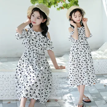 2018 Summer Girls Bohemia Thailand Korean Black and White Broken Flowers Pure Cotton Girls Beach Dress
2018 Summer Girls Bohemia Thailand Korean Black and White Broken Flowers Pure Cotton Girls Beach Dress