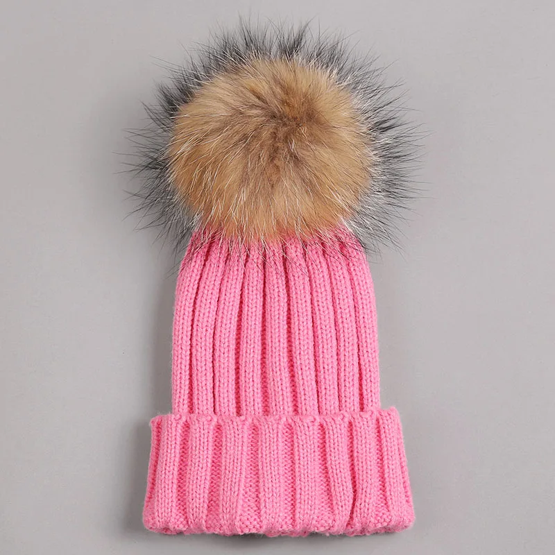 baby caps fur pompom 3