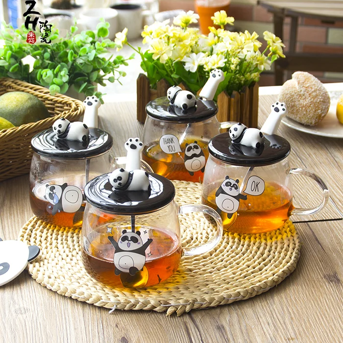 Heat-resistant glass mug with lid borosilicate glass cartoon panda mug milk breakfast coffee cup home free shipping
Heat-resistant glass mug with lid borosilicate glass cartoon panda mug milk breakfast coffee cup home free shipping