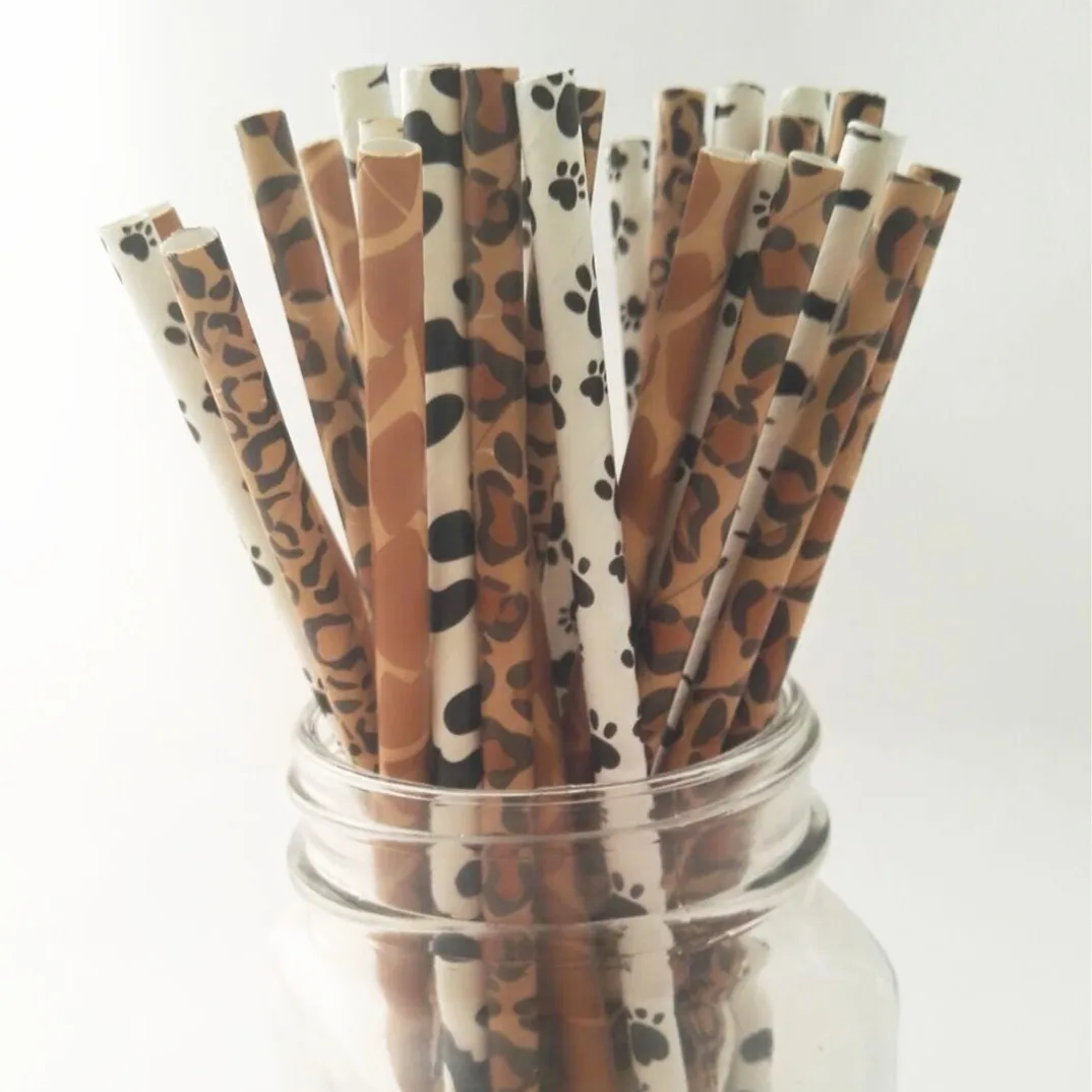 Festive Event Disposable Party Tableware 19.7CM Color Animal Leopard Design Wedding Supplies Paper Straw 200pcs/lot
Festive Event Disposable Party Tableware 19.7CM Color Animal Leopard Design Wedding Supplies Paper Straw 200pcs/lot