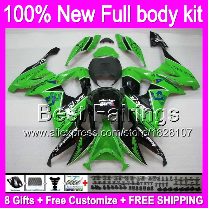 Fairing For KAWASAKI green black NINJA ZX-10R 08-10 6B4 ZX10R ZX 10R 08 09 10 new gloss green 2008 2009 2010 custom +decal
Fairing For KAWASAKI green black NINJA ZX-10R 08-10 6B4 ZX10R ZX 10R 08 09 10 new gloss green 2008 2009 2010 custom +decal