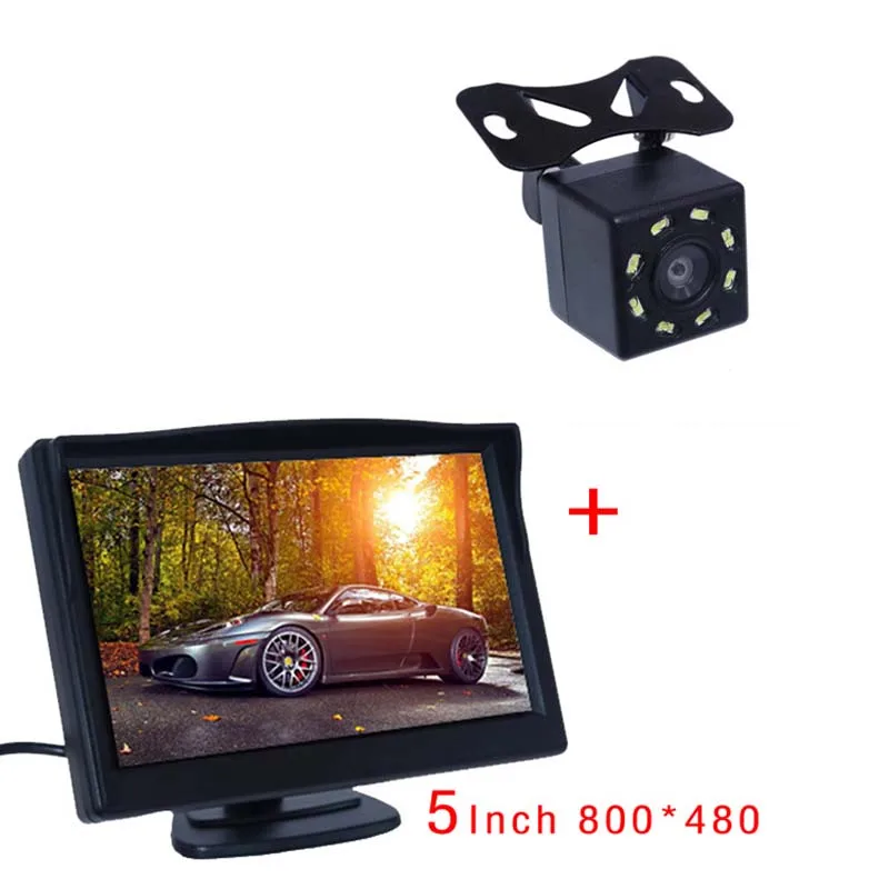 Vehicle Camera Universal External Hanging 8 LED Lamp High Definition Reversing Camera + 5 inch Vehicle Display
Vehicle Camera Universal External Hanging 8 LED Lamp High Definition Reversing Camera + 5 inch Vehicle Display