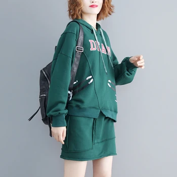 Large Asze ladies suit 2018 New Autumn Suit Jacket Plus Skirt Korean Version Of The Ocean Hooded Sweater Two-Piece AS065
Large Asze ladies suit 2018 New Autumn Suit Jacket Plus Skirt Korean Version Of The Ocean Hooded Sweater Two-Piece AS065