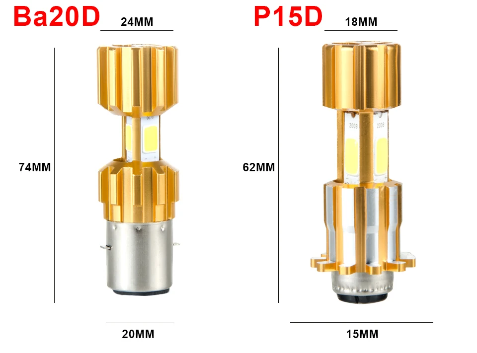 Aceersun 1Pcs H4 P15D BA20D COB LED Motorcycle Headlight High Low Beam Light 3400lm Super Bright White Motorbike Head Lamp Bulb (11)