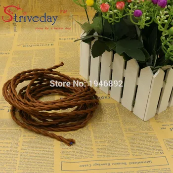 5m/lot 2x0.75 Brown Color Vintage rope Wire Twisted Cable Retro Braided Electrical Wire Fabric Wire DIY Pendant Lamp Wire Lamp
5m/lot 2x0.75 Brown Color Vintage rope Wire Twisted Cable Retro Braided Electrical Wire Fabric Wire DIY Pendant Lamp Wire Lamp