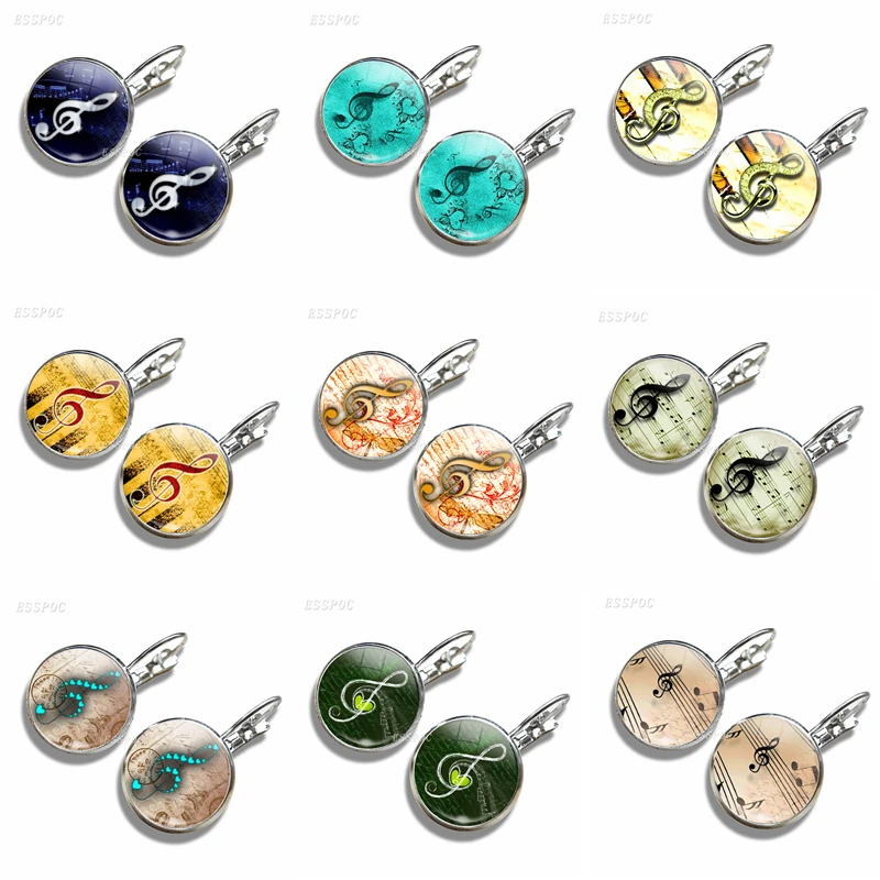 Music Note Women Earrings Music Note Glass Cabochon Silver Plated Punk Hook Earrings Fashion Accessories For Women Gifts
Music Note Women Earrings Music Note Glass Cabochon Silver Plated Punk Hook Earrings Fashion Accessories For Women Gifts