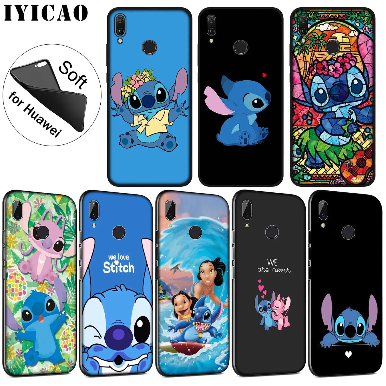 IYICAO Cute Lilo Stitch Cartoon Soft Silicone Case for Huawei P30 P20 Pro P10 P9 P8 Lite Mini 2017 2016 P smart Z 2019 Cover
IYICAO Cute Lilo Stitch Cartoon Soft Silicone Case for Huawei P30 P20 Pro P10 P9 P8 Lite Mini 2017 2016 P smart Z 2019 Cover