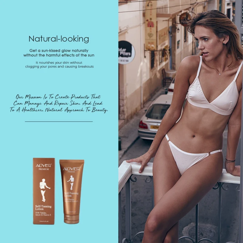 ALIVER Tanning Cream Self-tanning Cream Tanning Milk Moisturizing Body Lotion 125ml Skin Care For Everyone
ALIVER Tanning Cream Self-tanning Cream Tanning Milk Moisturizing Body Lotion 125ml Skin Care For Everyone