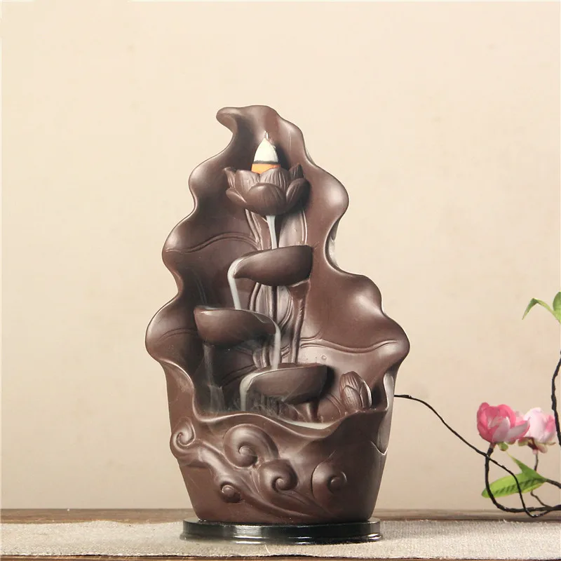 Creative Lotus Backflow Incense Burner Waterfall Incense Holder Zen Buddhist Home Decor Ornaments Censer With Plastic Base
Creative Lotus Backflow Incense Burner Waterfall Incense Holder Zen Buddhist Home Decor Ornaments Censer With Plastic Base