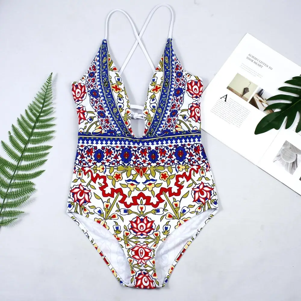 JSY 2019 New Summer Fashion Swimsuit Backless Cross Straps Deep V Neck Swimwear Women One Piece Print Floral Monokini 19A12
JSY 2019 New Summer Fashion Swimsuit Backless Cross Straps Deep V Neck Swimwear Women One Piece Print Floral Monokini 19A12