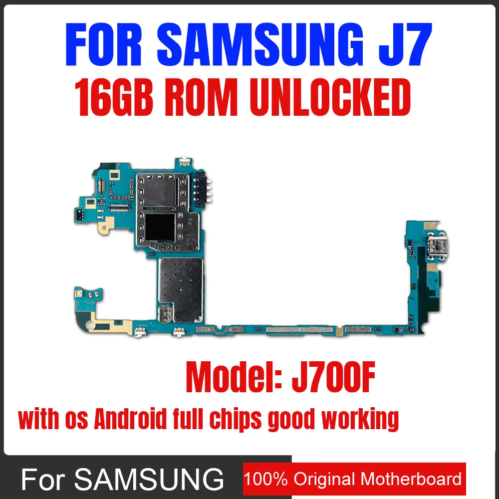 16GB Motherboard for SAMSUNG Galaxy J7 J700F 100% Unlocked Original With Chips Logic Mainboard Android OS System For Replacement
16GB Motherboard for SAMSUNG Galaxy J7 J700F 100% Unlocked Original With Chips Logic Mainboard Android OS System For Replacement