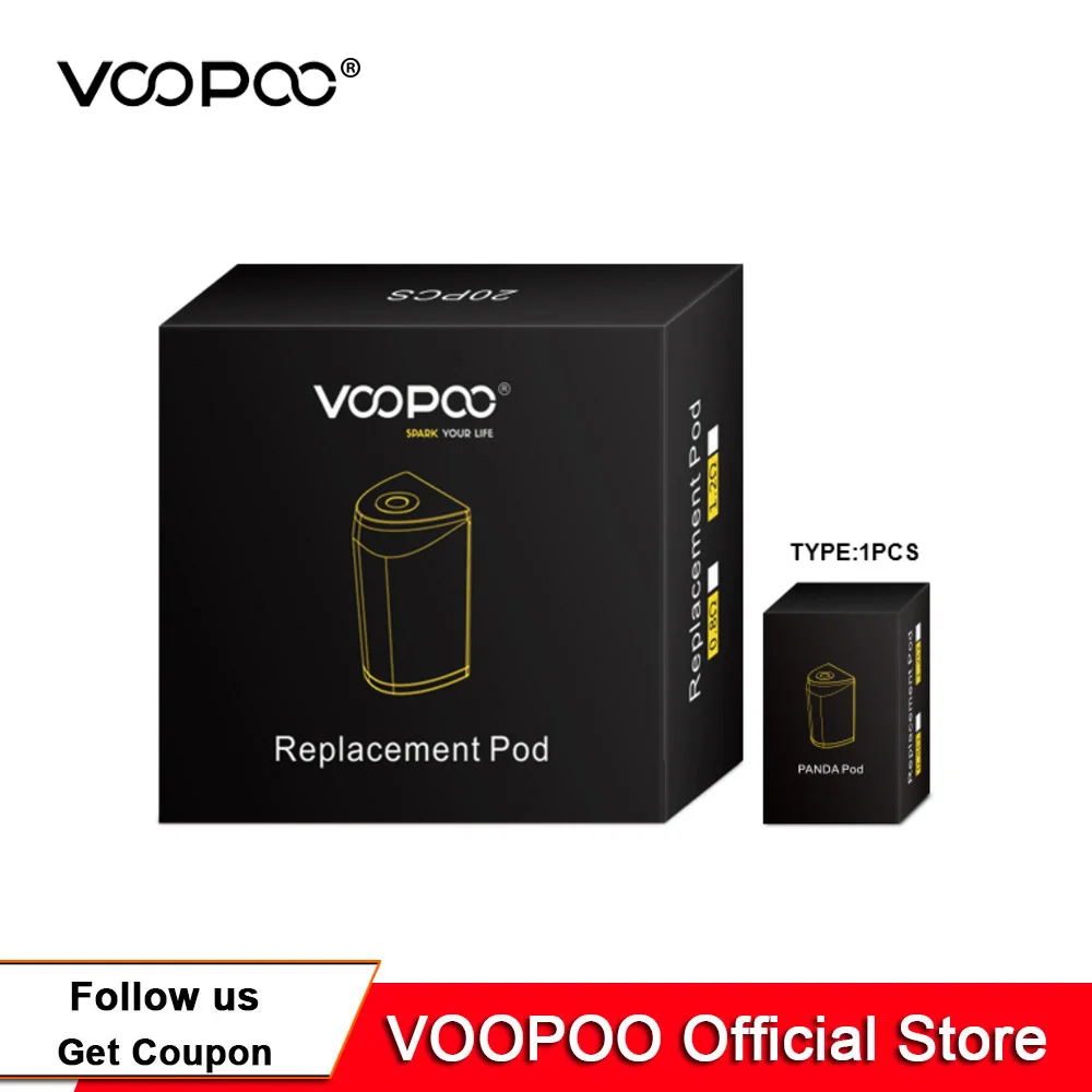 VOOPOO Panda Pod 0.8ohm 1.2ohm Replacement Pod 5ml Capacity Atomizer Suitable for Voopoo Panda Kit Vape
VOOPOO Panda Pod 0.8ohm 1.2ohm Replacement Pod 5ml Capacity Atomizer Suitable for Voopoo Panda Kit Vape