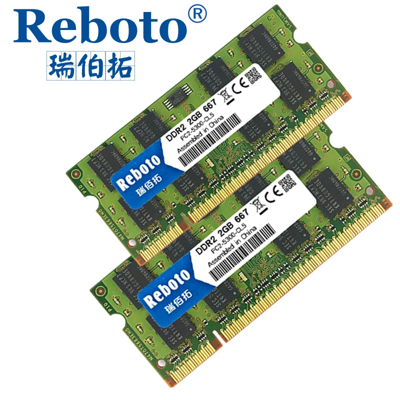 Фото Reboto DDR2 2 ГБ 4 667 МГц PC2-5300S PC2-6400s (комплект из 2X2 для двухканальной памяти) Оперативная