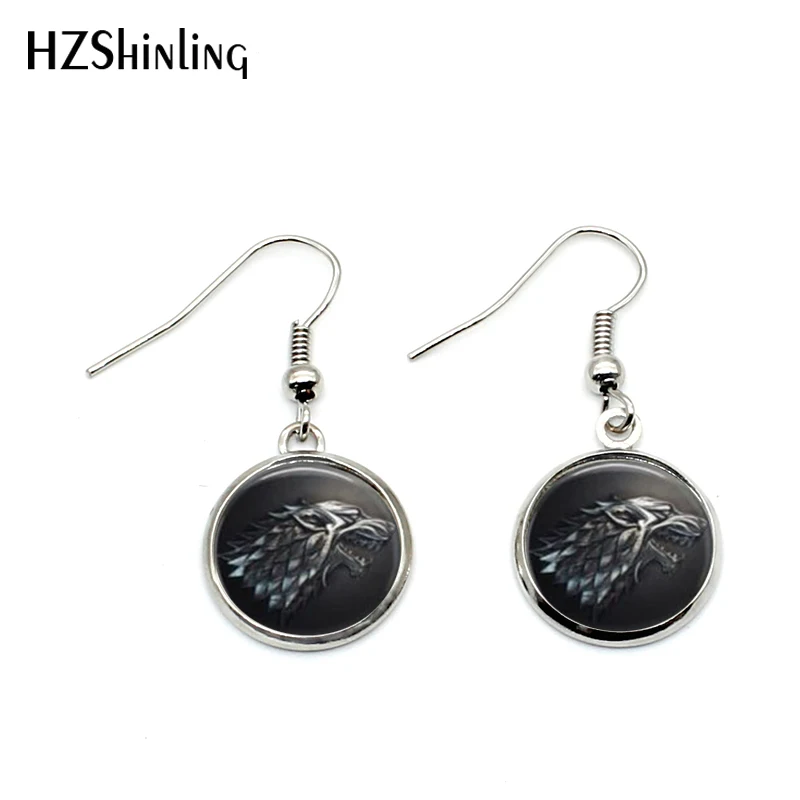 NHE-0028 Vintage Game of Thrones Earring House Stark Wolf Earrings Emblem Winterfell Map Jewelry Glass Cabochon Dome Accessory
NHE-0028 Vintage Game of Thrones Earring House Stark Wolf Earrings Emblem Winterfell Map Jewelry Glass Cabochon Dome Accessory
