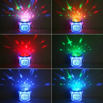 Led Projection Projector Alarm Clock Digital Alarm Clock with Calendar Thermometer Color Change Music Starry Star Sky Desk Clock
Led Projection Projector Alarm Clock Digital Alarm Clock with Calendar Thermometer Color Change Music Starry Star Sky Desk Clock