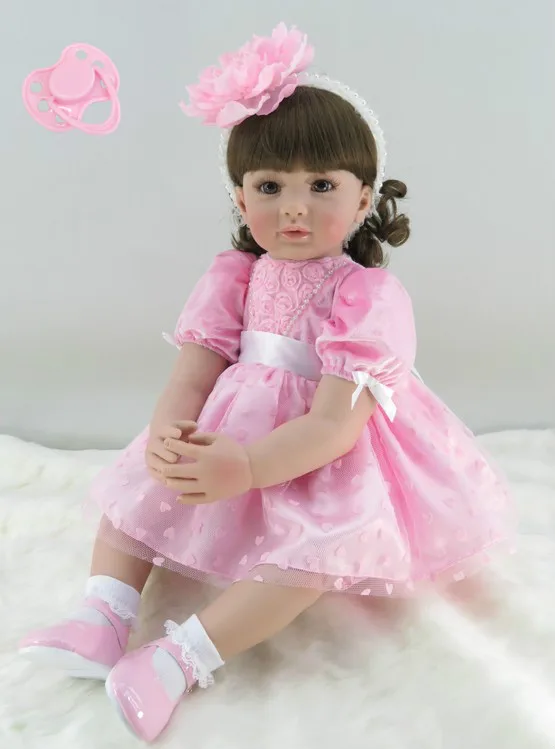 60cm Silicone Reborn Baby Doll Toys Lifelike 24inch Vinyl Pink Princess Toddler Babies Dolls Kids Birthday Gift Collectable doll
60cm Silicone Reborn Baby Doll Toys Lifelike 24inch Vinyl Pink Princess Toddler Babies Dolls Kids Birthday Gift Collectable doll