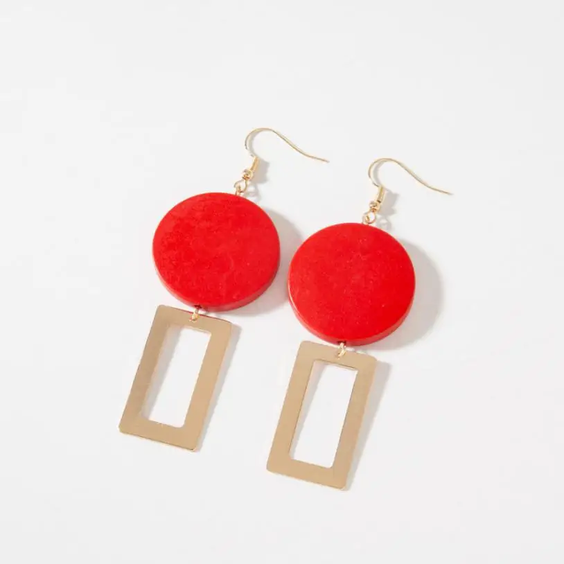 New Fashion Geometric Earrings For Women Wood Drop Earrings Red Color With Square Earrings Gold Color Wholesale A005
New Fashion Geometric Earrings For Women Wood Drop Earrings Red Color With Square Earrings Gold Color Wholesale A005