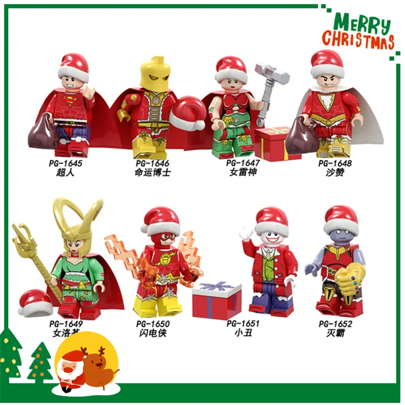 Christmas Marvel Super Heroes Thonas Doctor Fate Flash Loki Santa Snowman Building Blocks Toys Friends
Christmas Marvel Super Heroes Thonas Doctor Fate Flash Loki Santa Snowman Building Blocks Toys Friends