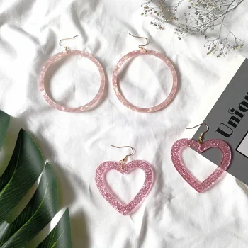 Simple fashion Large Circle Round Love Peach Heart Dangle Earrings Drop Acrylic Earings For Woman Jewelry Accessoy
Simple fashion Large Circle Round Love Peach Heart Dangle Earrings Drop Acrylic Earings For Woman Jewelry Accessoy