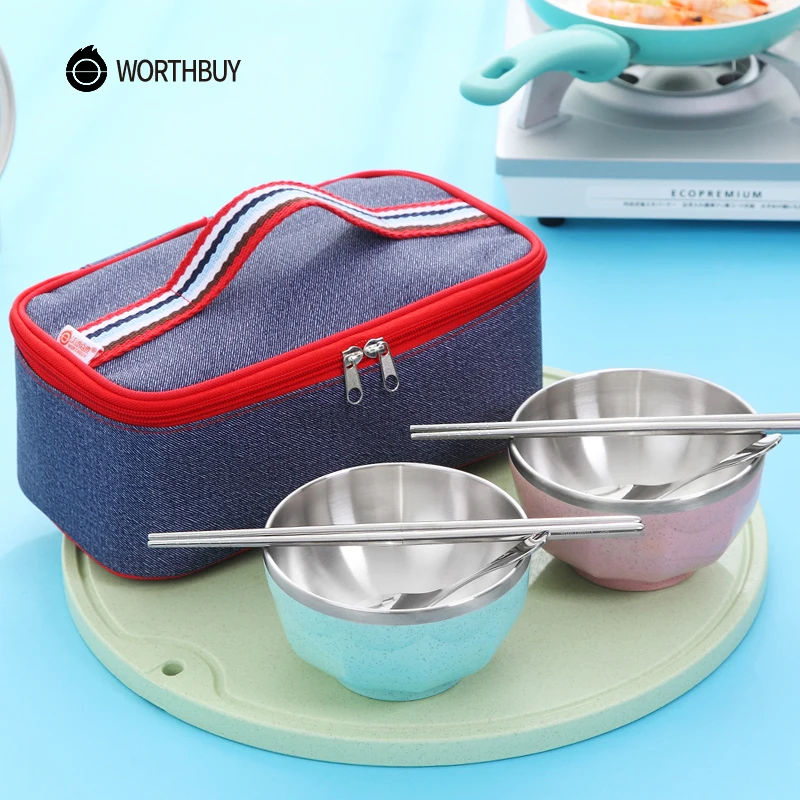 WORTHBUY Portable Dinnerware Set Chinese 304 Stainless Steel Travel Cutlery Set With Bag For Kids Picnic Tableware Dinner Set
WORTHBUY Portable Dinnerware Set Chinese 304 Stainless Steel Travel Cutlery Set With Bag For Kids Picnic Tableware Dinner Set