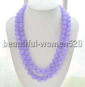 Z7245 14mm lavender round stone bead necklace & earrings sets 48inch 
Z7245 14mm lavender round stone bead necklace & earrings sets 48inch