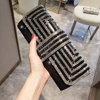 Summer Evening bag Woman Diamond Rhinestone Clutch Black Crystal Day Clutch Long Wallet Wedding Purse Party Banquet Silver Bag
Summer Evening bag Woman Diamond Rhinestone Clutch Black Crystal Day Clutch Long Wallet Wedding Purse Party Banquet Silver Bag