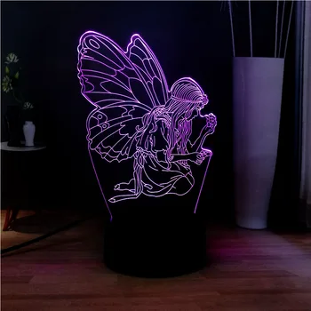 Romantic Butterfly Fairy 7 Color Change Illusion RGB Mood Acrylic Panel LED PCS Table Night Light Holiday Girlfriend Kids Gift
Romantic Butterfly Fairy 7 Color Change Illusion RGB Mood Acrylic Panel LED PCS Table Night Light Holiday Girlfriend Kids Gift