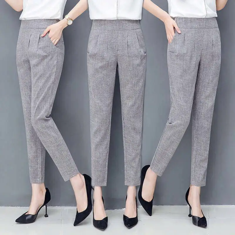 Cotton Linen Pants for Women Trousers Loose Casual Solid Color Women Harem Pants Plus Size Capri Women's Summer
Cotton Linen Pants for Women Trousers Loose Casual Solid Color Women Harem Pants Plus Size Capri Women's Summer