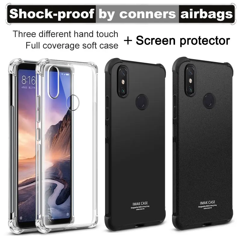 IMAK Xiaomi Mi Max 3 Case Xiaomi Max 3 Cover Shockproof Silicone Soft Transparent TPU Case With Screen Protector
IMAK Xiaomi Mi Max 3 Case Xiaomi Max 3 Cover Shockproof Silicone Soft Transparent TPU Case With Screen Protector