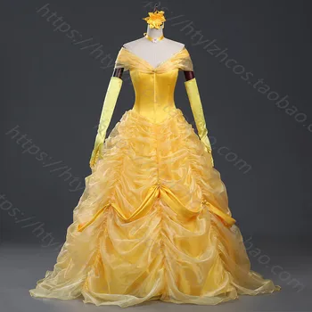 Cartoon Cosplay Women Halloween Princess Costume beauty and the beast Belle Dress Adult Princess Belle Costume free petticoat
Cartoon Cosplay Women Halloween Princess Costume beauty and the beast Belle Dress Adult Princess Belle Costume free petticoat