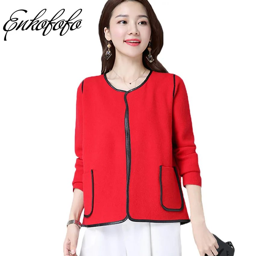 2019 New Autumn Winter Women Sweater Tops Fashion Knitted Long Sleeve Solid Leather Edge Loose Casual Woman Cardigan Sweaters
2019 New Autumn Winter Women Sweater Tops Fashion Knitted Long Sleeve Solid Leather Edge Loose Casual Woman Cardigan Sweaters