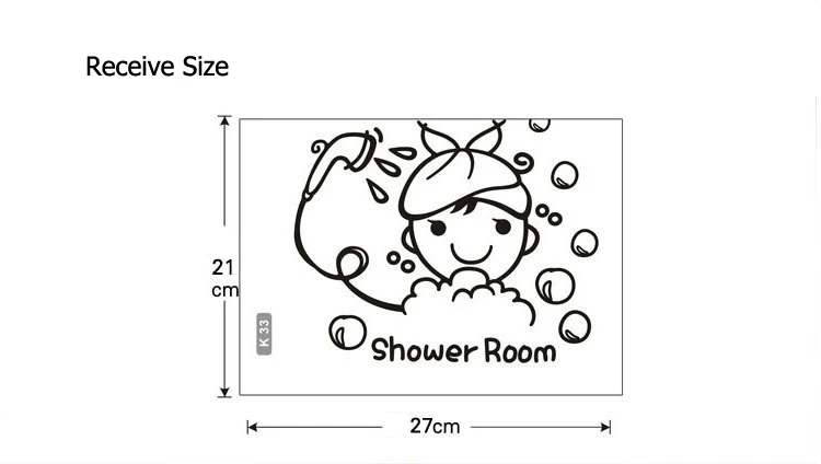 Cartoon Cute Bathroom Shower room funny bathe Wall Sticker for kids room DIY Wall Art Decals Stickers Home Decor Wallpaper Cartoon Cute Bathroom Shower room funny bathe Wall Sticker for kids room DIY Wall Art Decals Stickers Home Decor Wallpaper