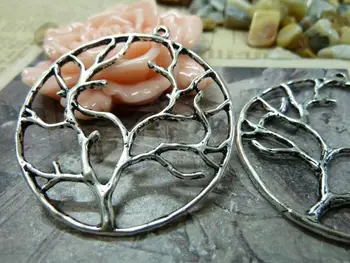 20Pcs 40mm Antique Silver Tree Round Charm Pendant Jewelry Making
20Pcs 40mm Antique Silver Tree Round Charm Pendant Jewelry Making