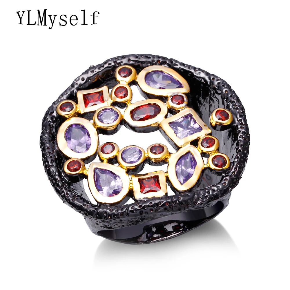 Fashion Big black ring multi color crystal jewelry ringen bisuteria bagues femme Irregular designer wholesale Women large rings
Fashion Big black ring multi color crystal jewelry ringen bisuteria bagues femme Irregular designer wholesale Women large rings