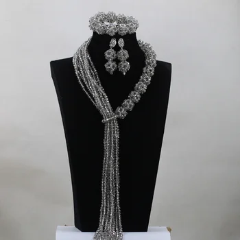 New Grey African Crystal Beads Balls Jewelry Set Costume Necklace Earrings Jewelry Sets for Party QW960
New Grey African Crystal Beads Balls Jewelry Set Costume Necklace Earrings Jewelry Sets for Party QW960